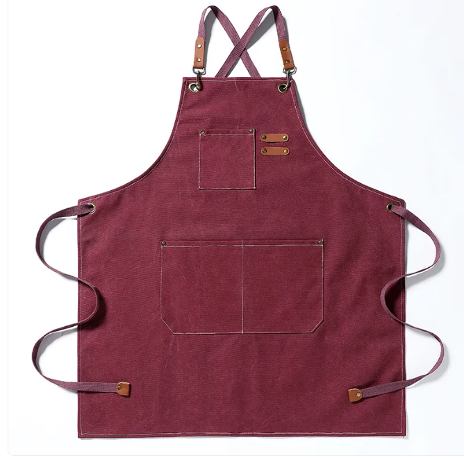 Wander & Wake™ ProCanvas Barista Apron | Heavy-Duty Canvas Coffee, Grill & Camp Cooking Apron with Utility Pocket