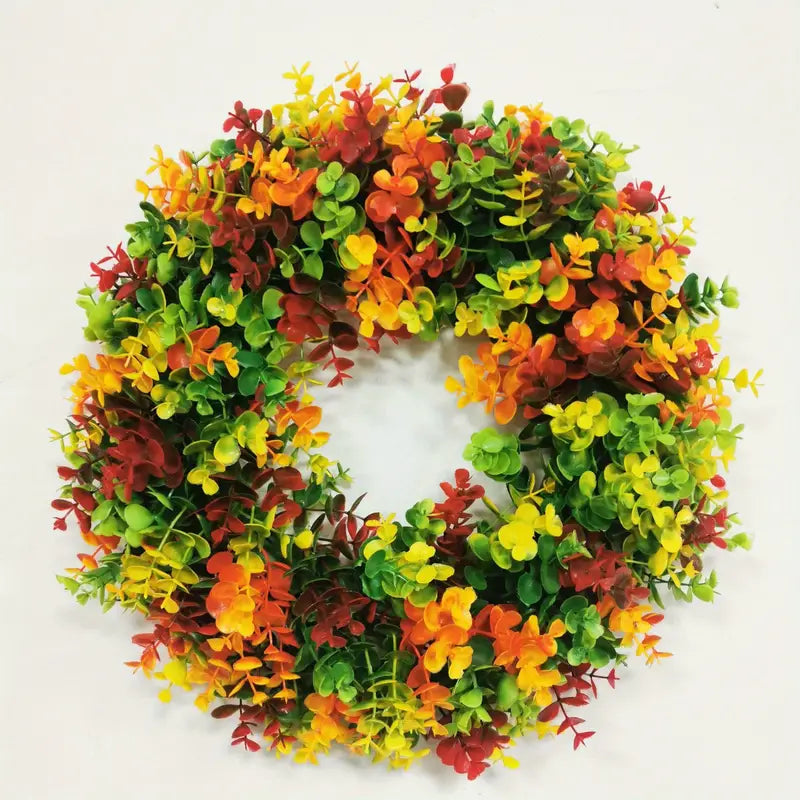 1pc Artificial Autumn Wreath for Door or Wall Decor