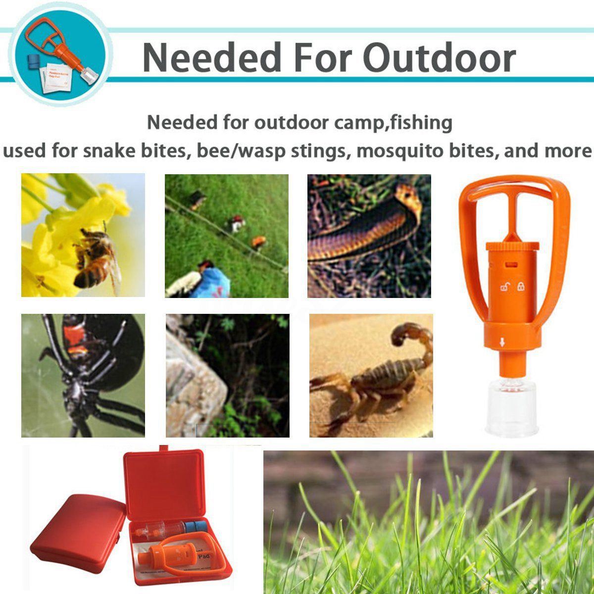 Outdoor Venom Vacuum Extractor First Aid Kit
