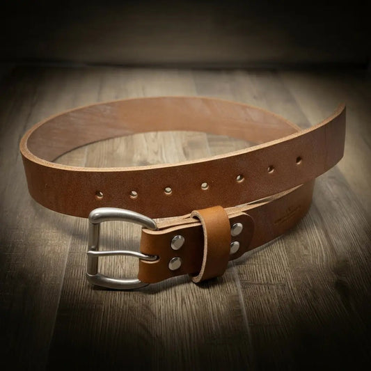 Wander & Wake™ Bull Sheath Full-Grain Leather Belt | Handmade in Texas - Wander & Wake