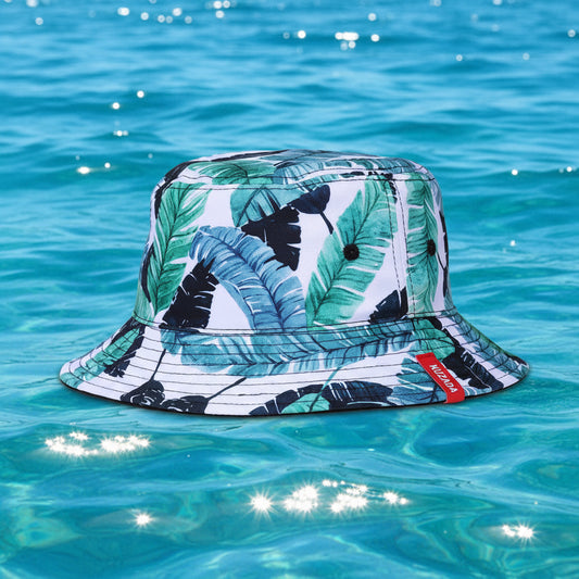 Wander & Wake™ 3D Leaf Print Bucket Hat | Unisex Cotton Sun Hat - Wander & Wake