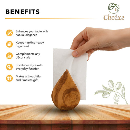 Wander & Wake Olive Wood Napkin Holder - Wander & Wake