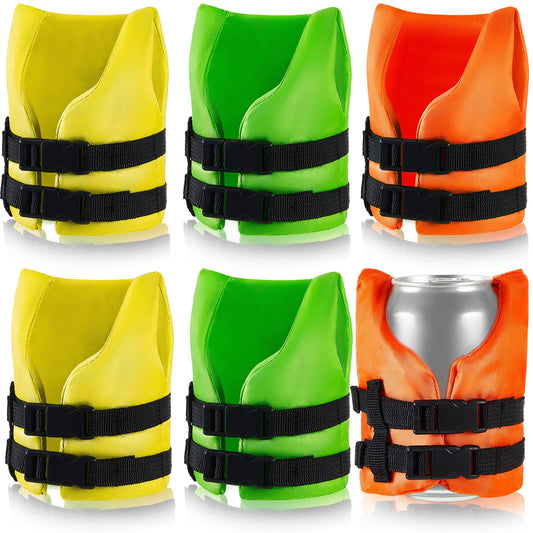 Wander & Wake™ Beverage Can Jacket Sleeve Set (6-Pack) | Insulated Oxford Fabric Drink Holders - Wander & Wake