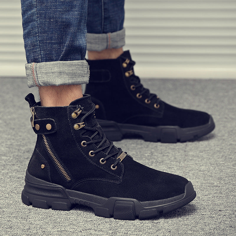 Autumn Leather Martin Boots