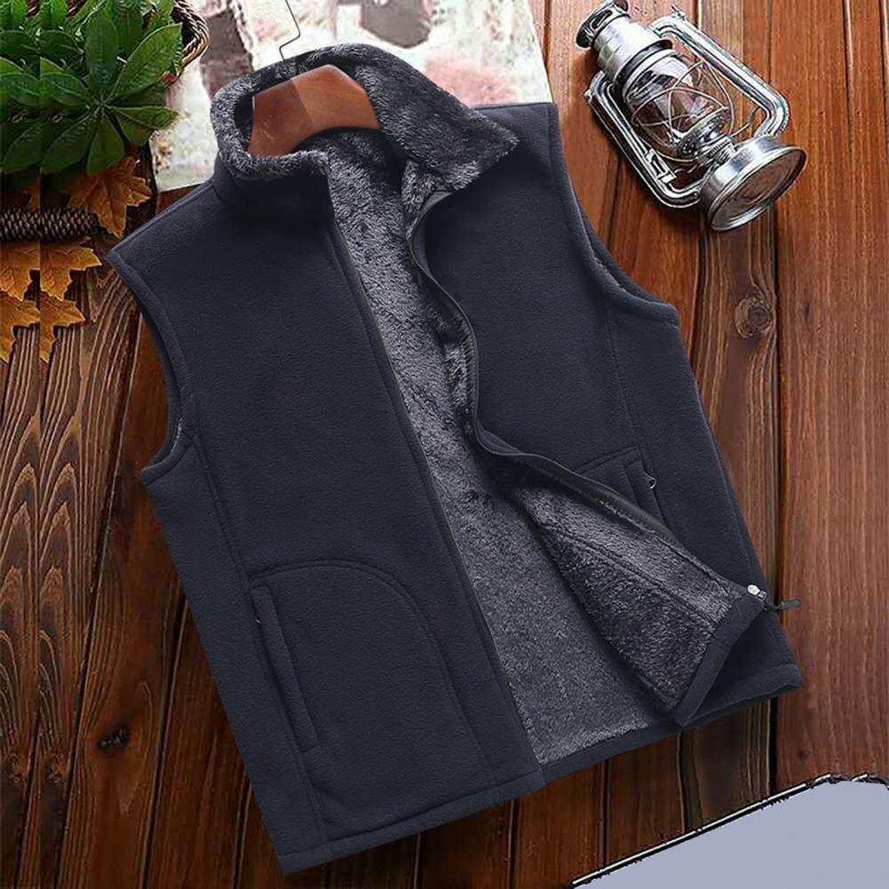 Men's Fleece Vest Jacket for Outdoor Sports Activities