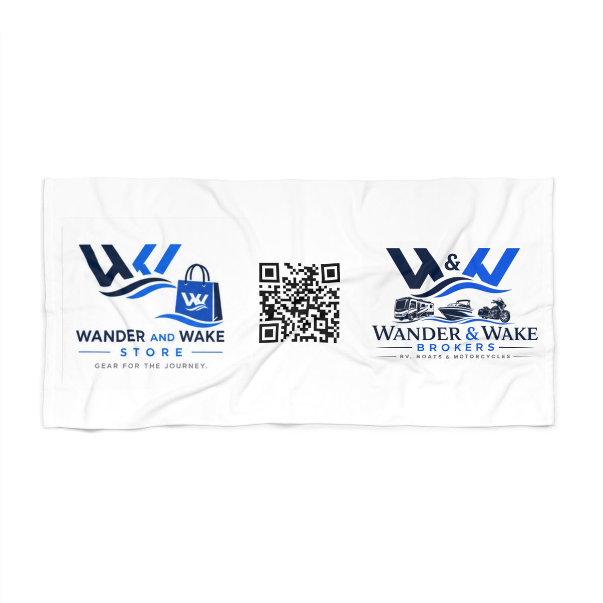 Wander & Wake™ Shoreline Beach Towel | Oversized Lake, Boat & Beach Towel