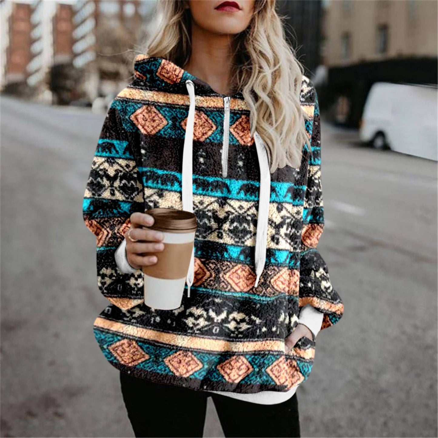 Hooded Loose Long Sleeve Fashion Sweater Top