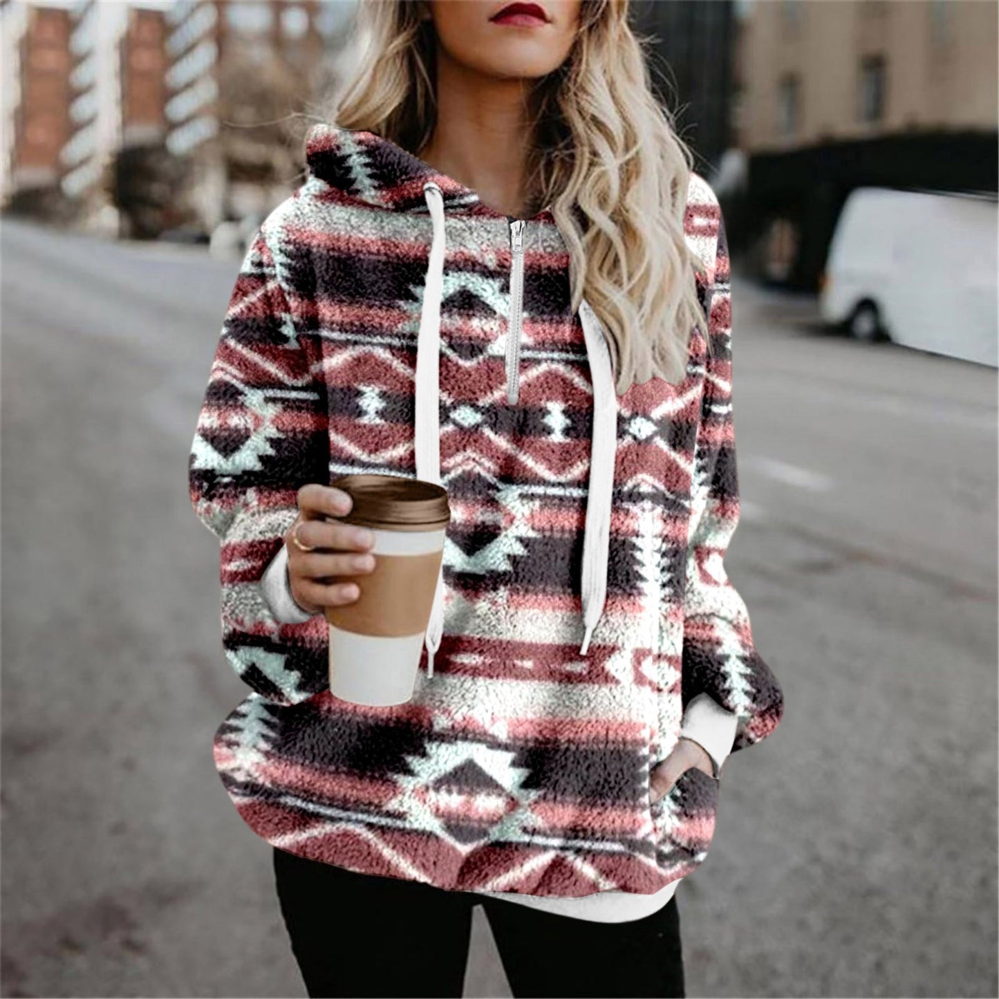 Hooded Loose Long Sleeve Fashion Sweater Top