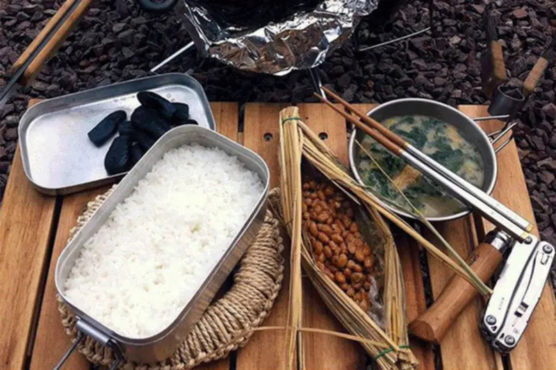 Japanese Style 3pcs Bento Box Set with Lid and Handle