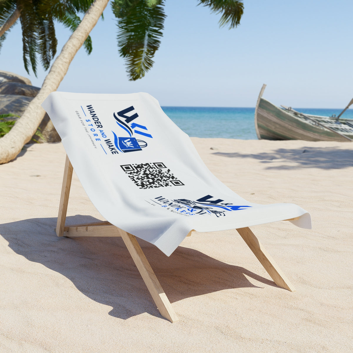 Wander & Wake™ Shoreline Beach Towel | Oversized Lake, Boat & Beach Towel
