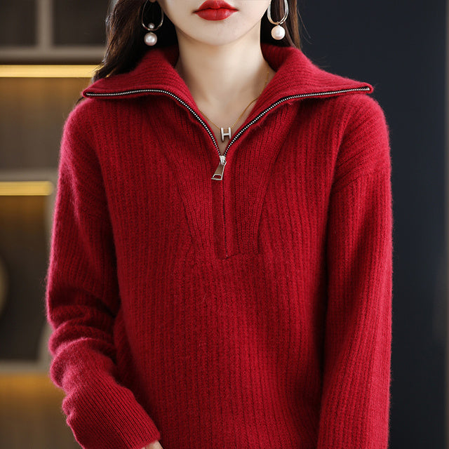 Women's Merino Wool Thick Turtleneck Sweater