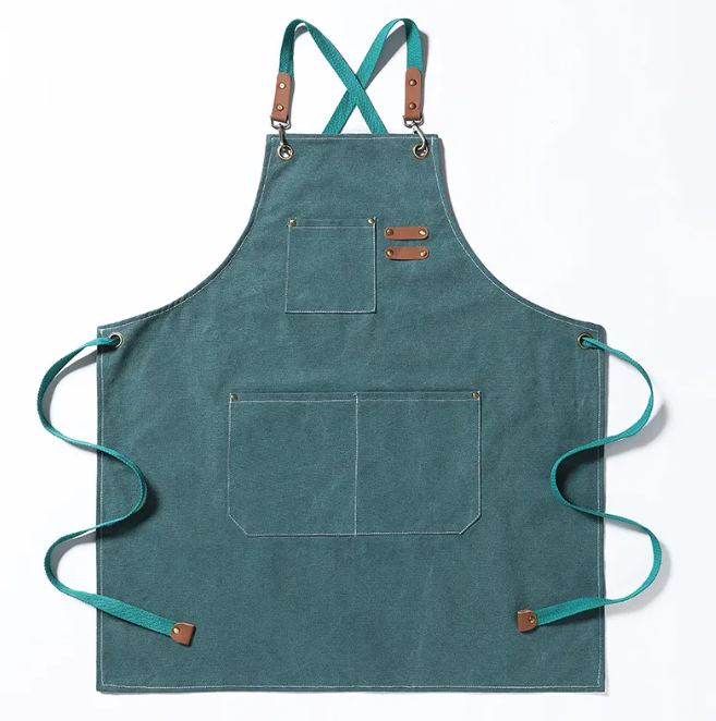 Wander & Wake™ ProCanvas Barista Apron | Heavy-Duty Canvas Coffee, Grill & Camp Cooking Apron with Utility Pocket