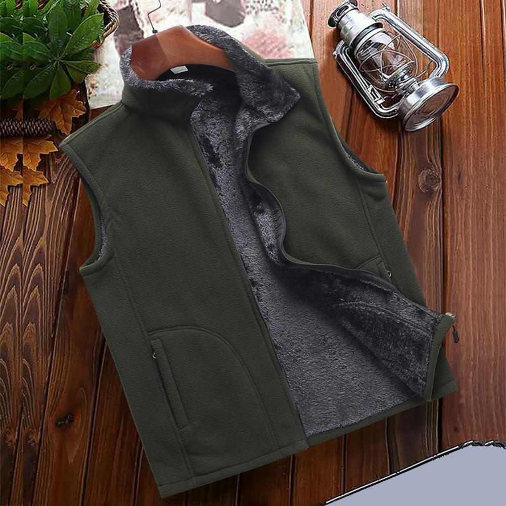 Men's Fleece Vest Jacket for Outdoor Sports Activities