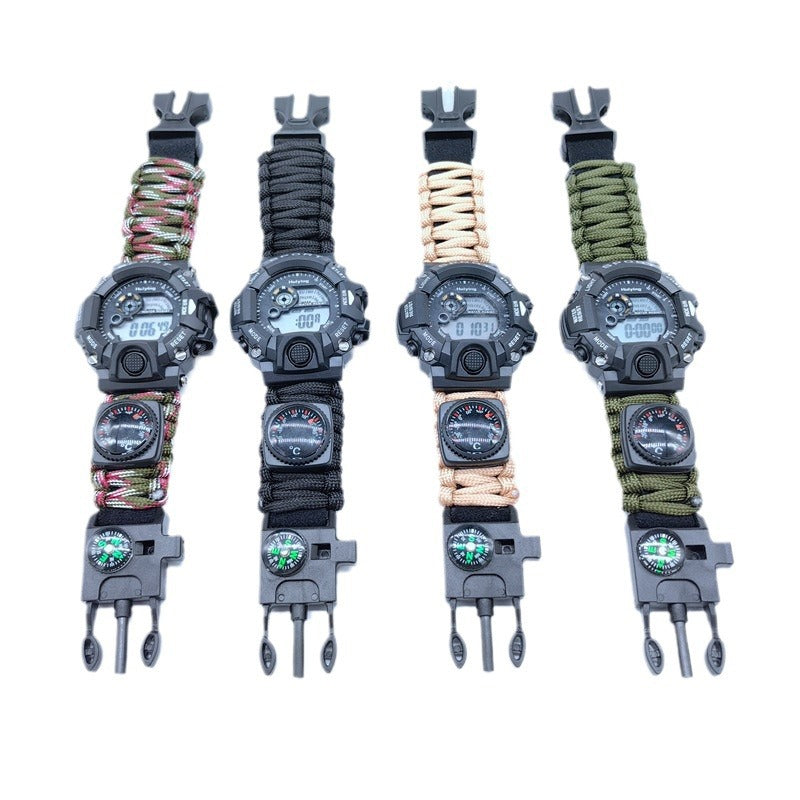 Multifunctional Outdoor Compass Watch with Survival Tools