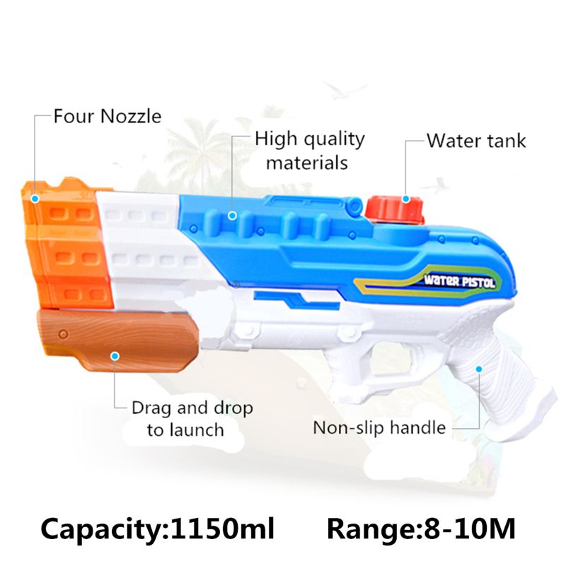 Wander & Wake™ High-Pressure Water Blaster | Multi-Nozzle Outdoor Water Gun