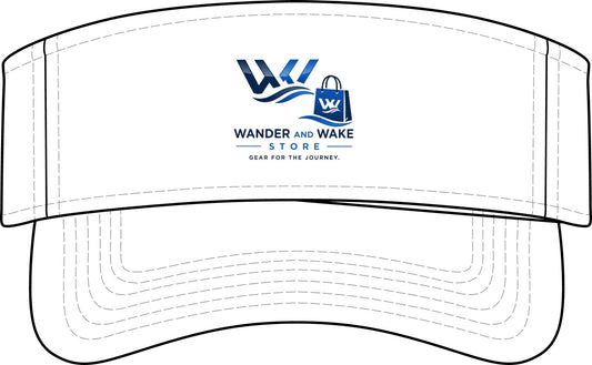 Wander and Wake Branded Visor — Lightweight Sun Visor with Logo