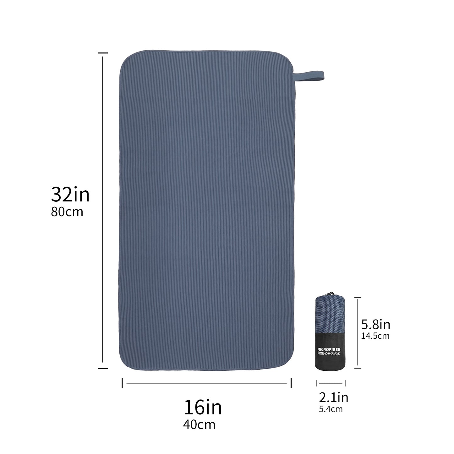 Quick-Dry Towel with Round Net Bag - Beach & Swim Towel