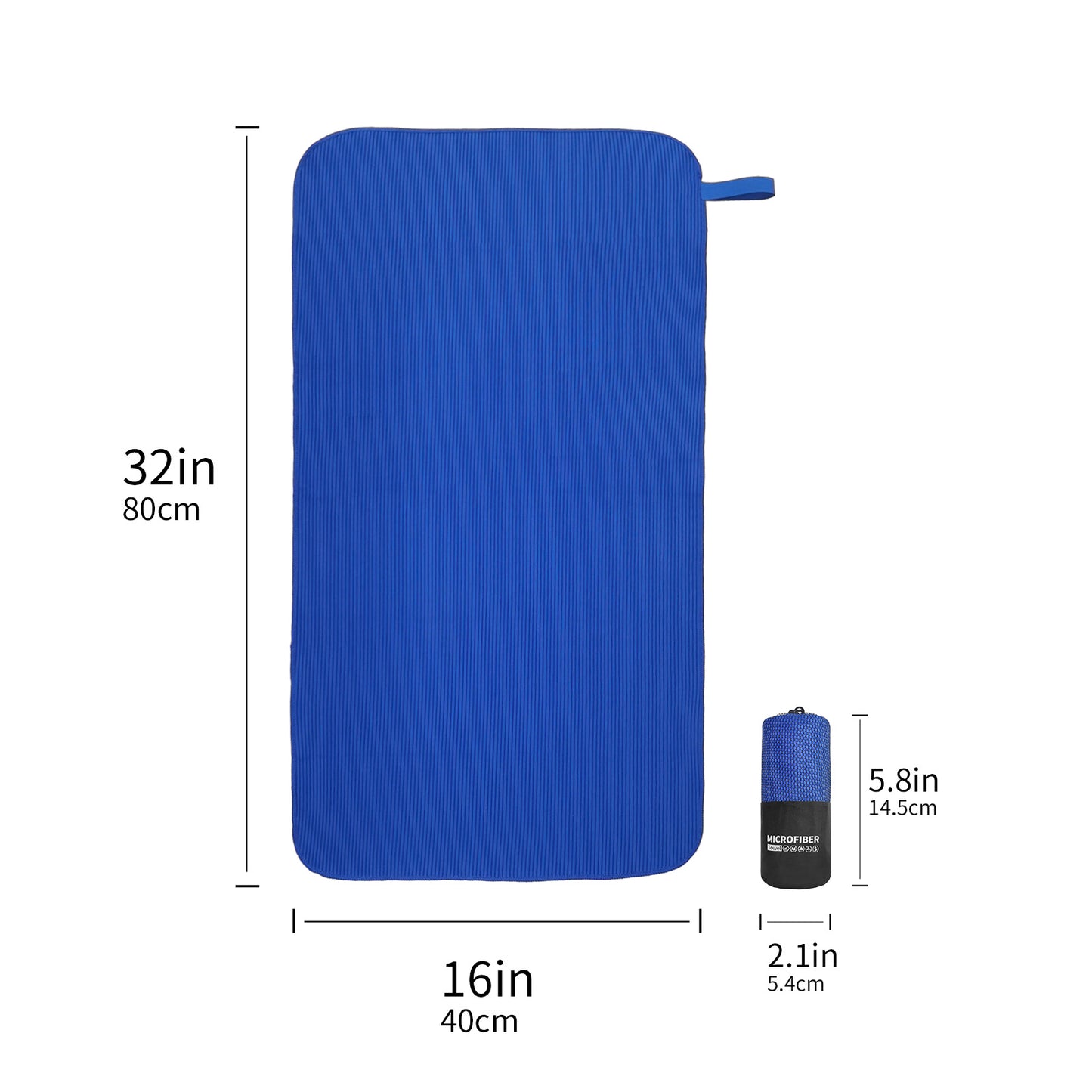Quick-Dry Towel with Round Net Bag - Beach & Swim Towel