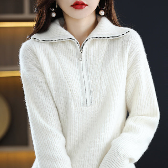 Women's Merino Wool Thick Turtleneck Sweater