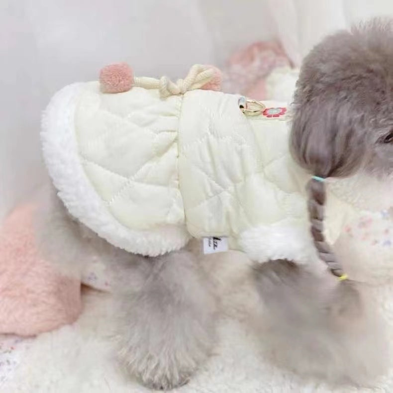 Pet Plush Cotton Padded Clothes for Autumn and Winter