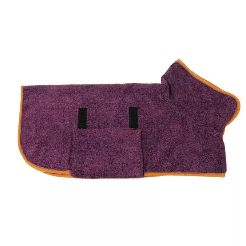 Wander & Wake™ Ultra-Absorbent Microfiber Dog Towel Robe | Quick-Dry Pet Bathrobe for Bath Time, Swimming & Rainy Day Adventures