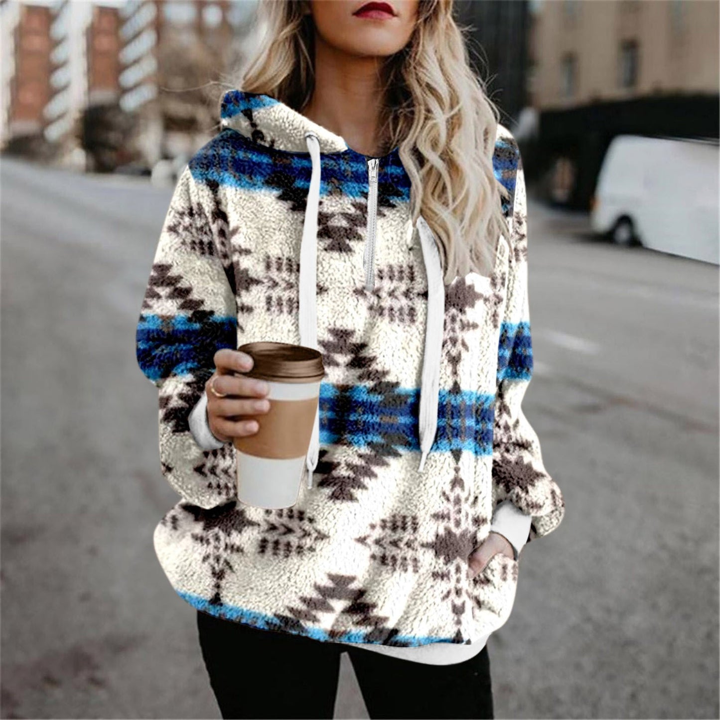 Hooded Loose Long Sleeve Fashion Sweater Top
