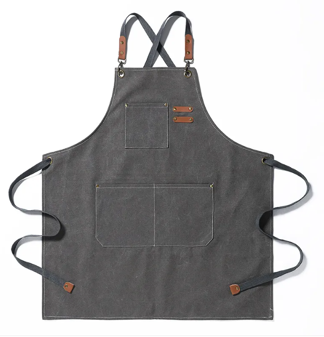 Wander & Wake™ ProCanvas Barista Apron | Heavy-Duty Canvas Coffee, Grill & Camp Cooking Apron with Utility Pocket