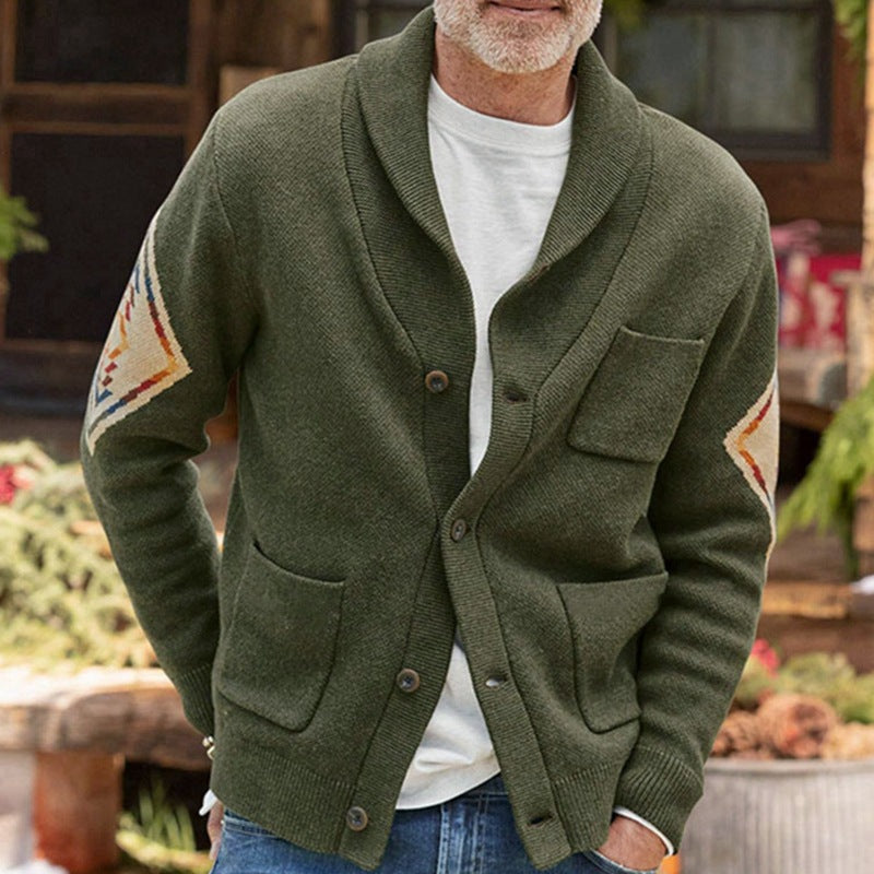 Thickened Long-Sleeved Cardigan Sweater Coat
