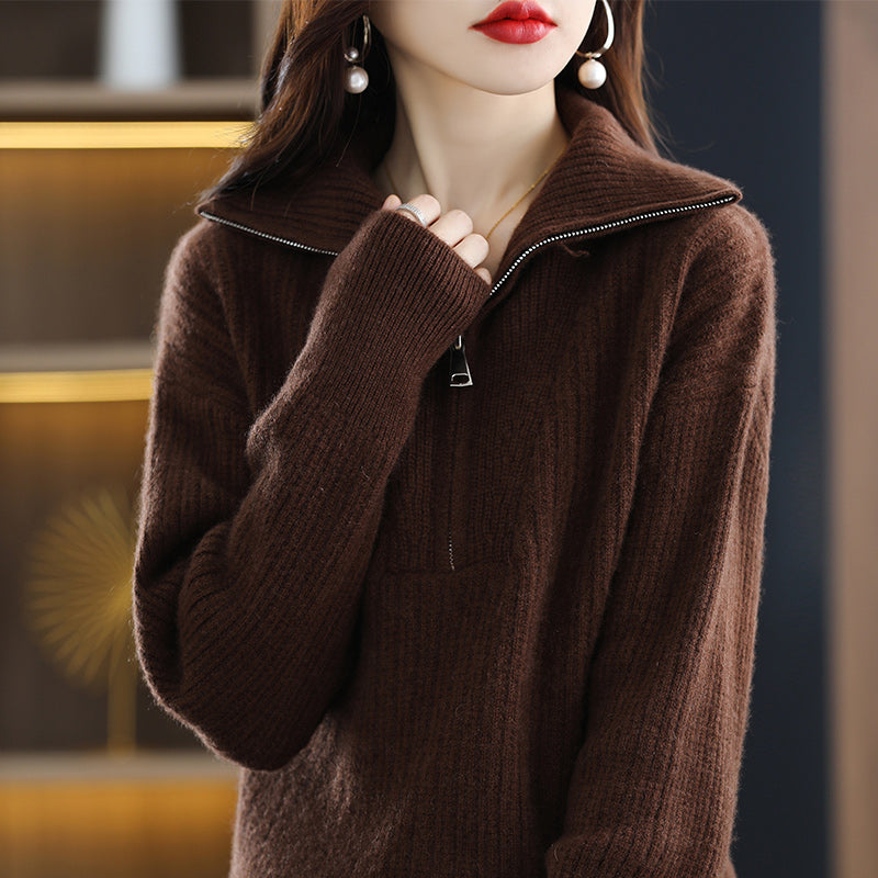 Women's Merino Wool Thick Turtleneck Sweater