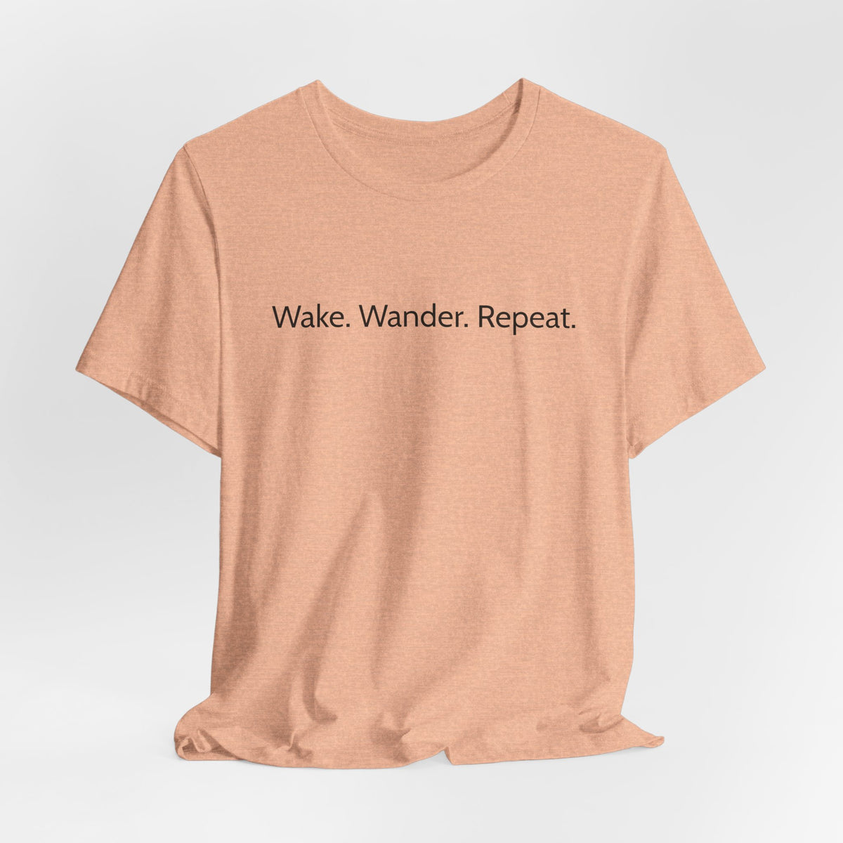 Wake. Wander. Repeat. Tee — Minimalist Travel Graphic T-Shirt