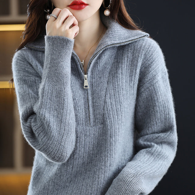 Women's Merino Wool Thick Turtleneck Sweater