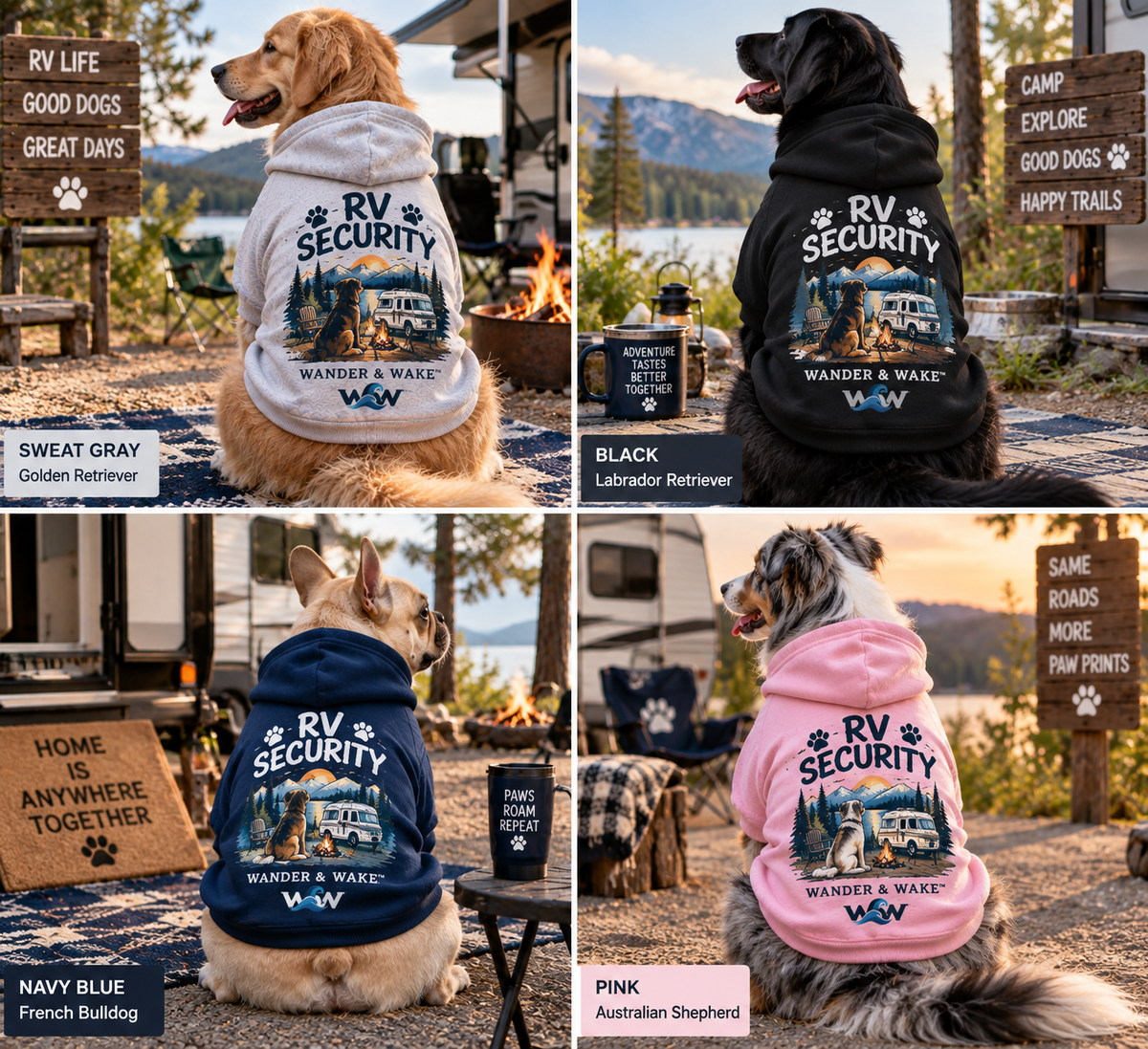 RV Security | Wander & Wake™ Camping Dog Hoodie
