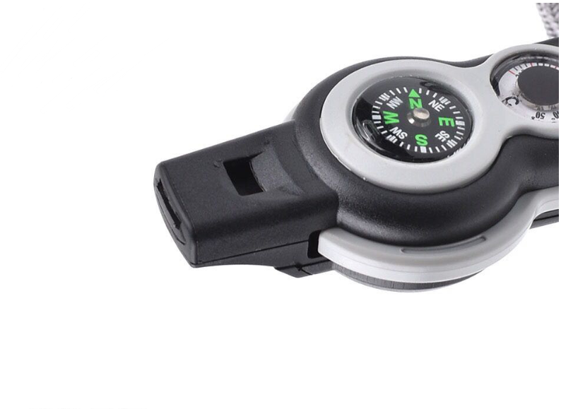 Wander & Wake™ 7-in-1 Survival Whistle | Emergency Camping Safety Tool with Compass, Thermometer & LED Light