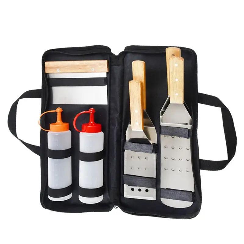 8pcs Stainless Steel BBQ Tools for Outdoor Cooking