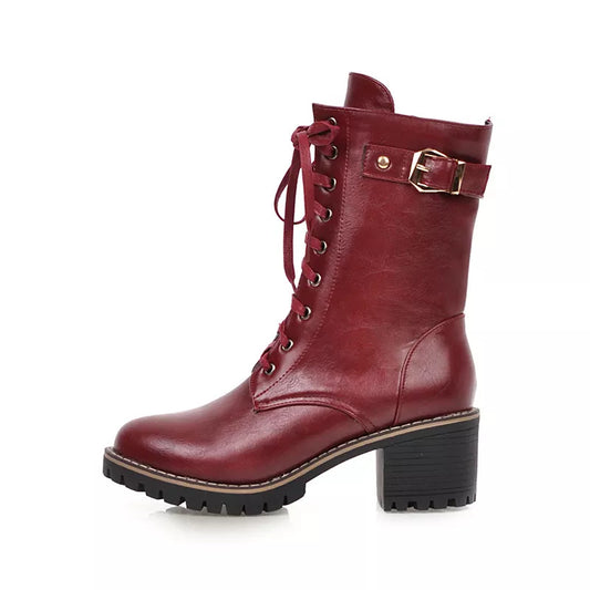 New Women's Autumn Chunky Heeled Boots