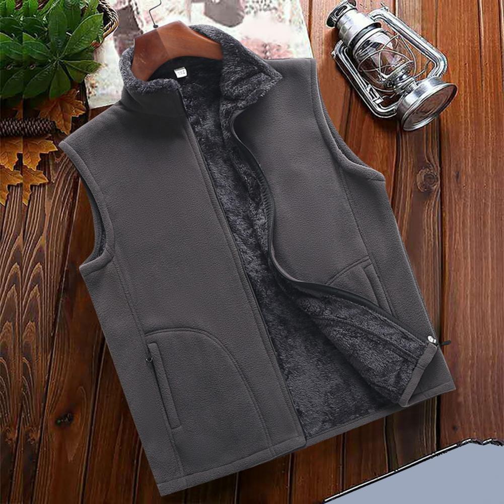 Men's Fleece Vest Jacket for Outdoor Sports Activities