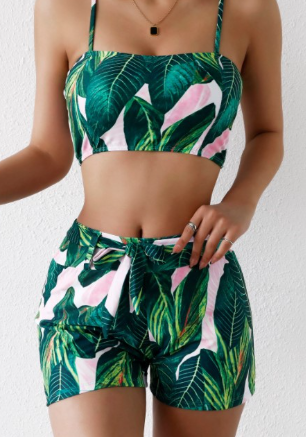 WOLFF Floral Print Beachwear Set (Includes Swim Trunks)