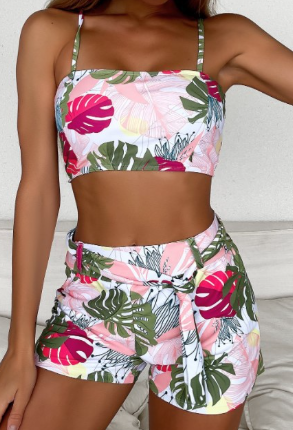 WOLFF Floral Print Beachwear Set (Includes Swim Trunks)