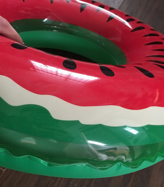 Adult Watermelon Swim Ring - Thick Inflatable Pool Toy
