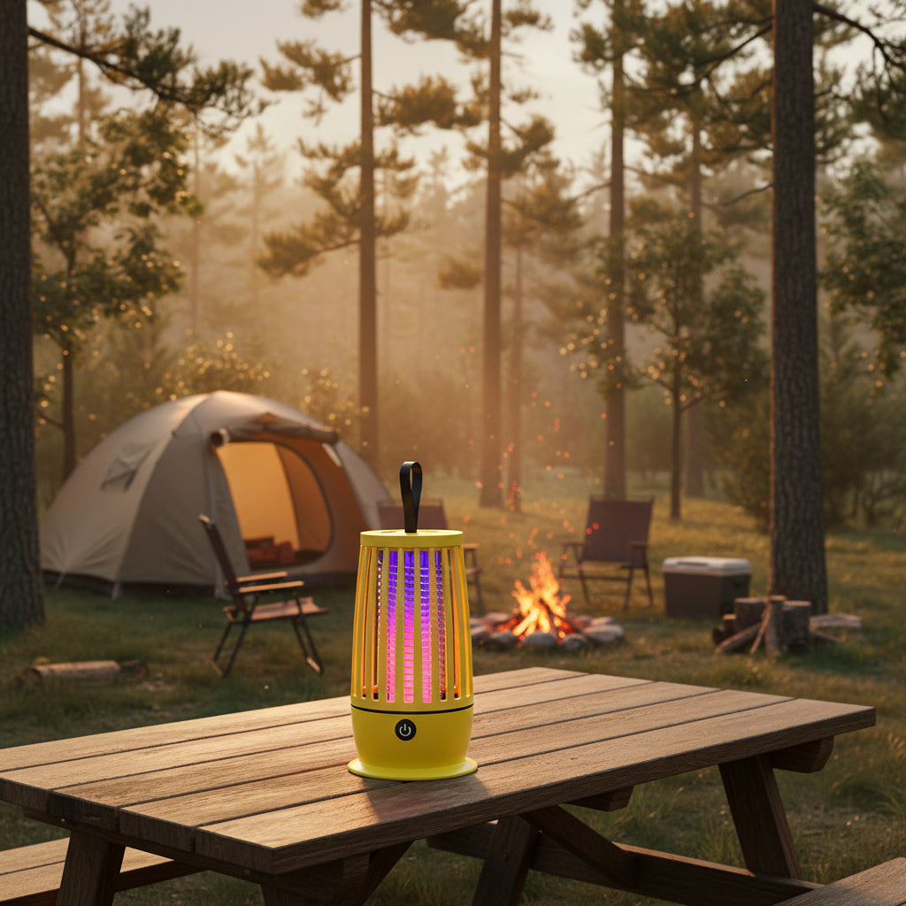 Wander & Wake™ Rechargeable Mosquito Killer Lantern | USB Camping Bug Zapper & LED Outdoor Light