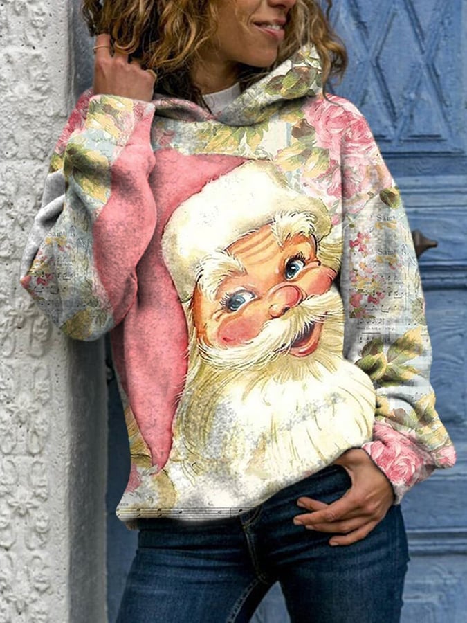 Autumn Winter Christmas Digital Print Pullover