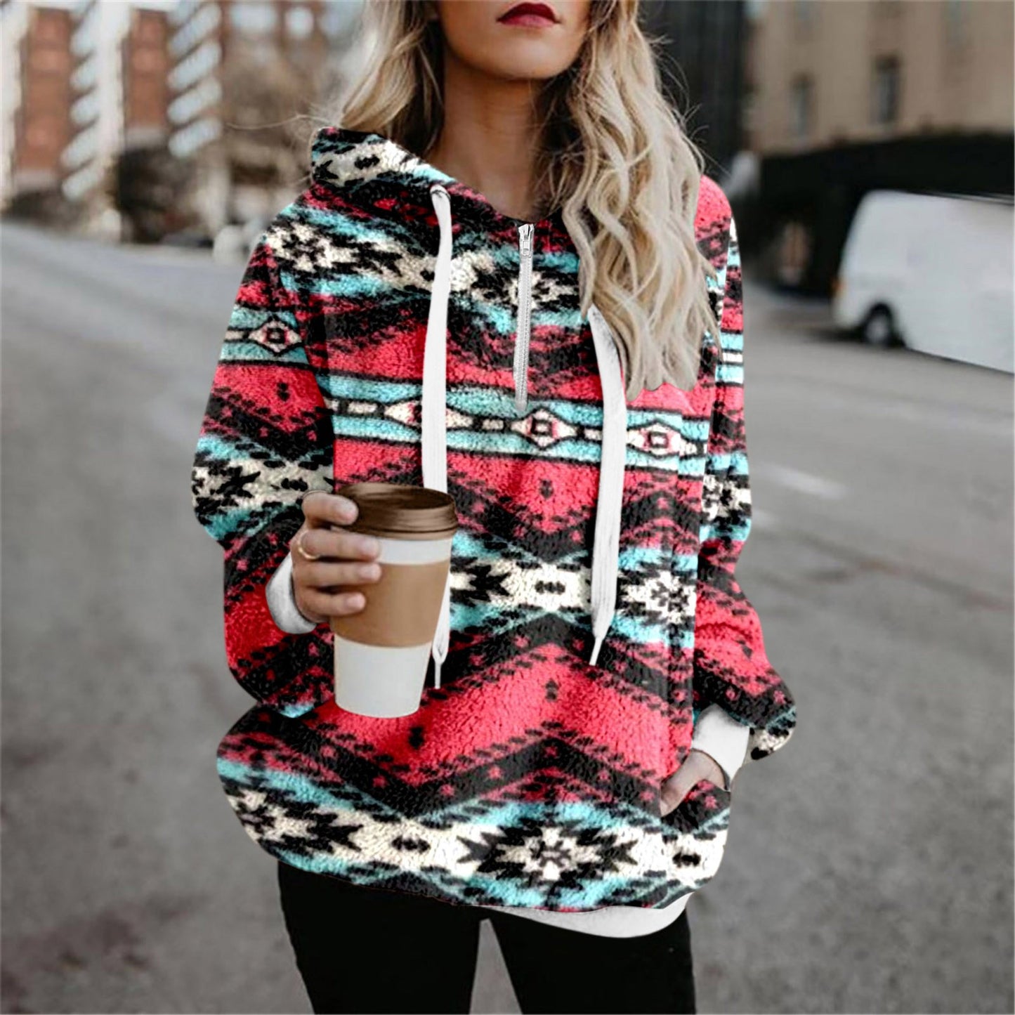 Hooded Loose Long Sleeve Fashion Sweater Top
