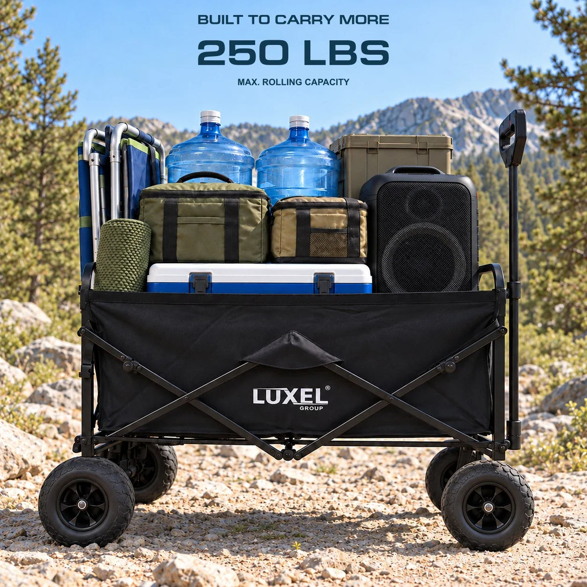 Luxel 500W Electric Utility Wagon | Powered All-Terrain Folding Cart