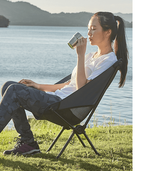 Wander & Wake CampComfort heavy-duty folding camping chair with carry bag
