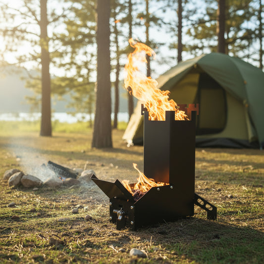 Wander & Wake™ TrailFire™ Black Titanium Rocket Stove - Wander & Wake