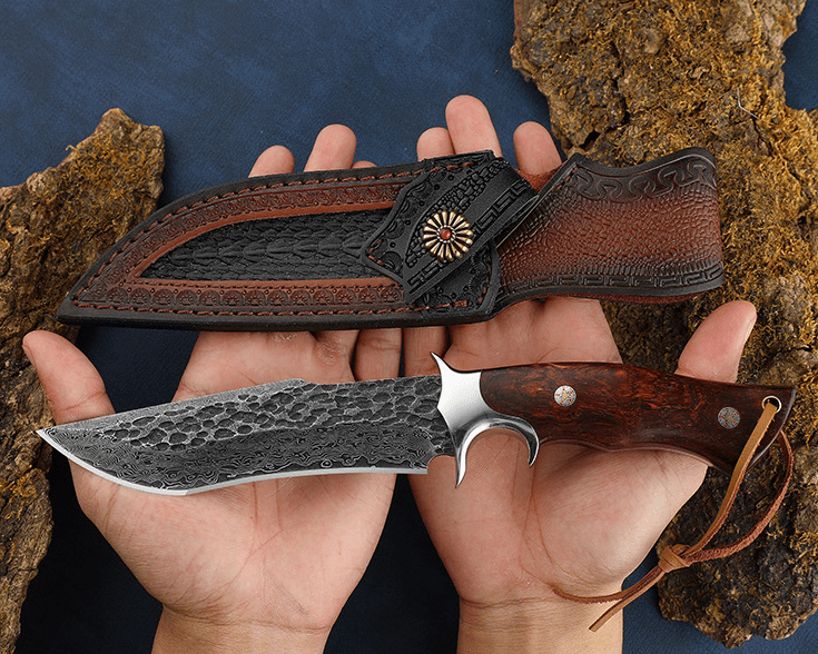 Wander & Wake™ Hand-Forged Damascus Steel Chef Knife | Premium Outdoor & Camp Kitchen Knife - Wander & Wake