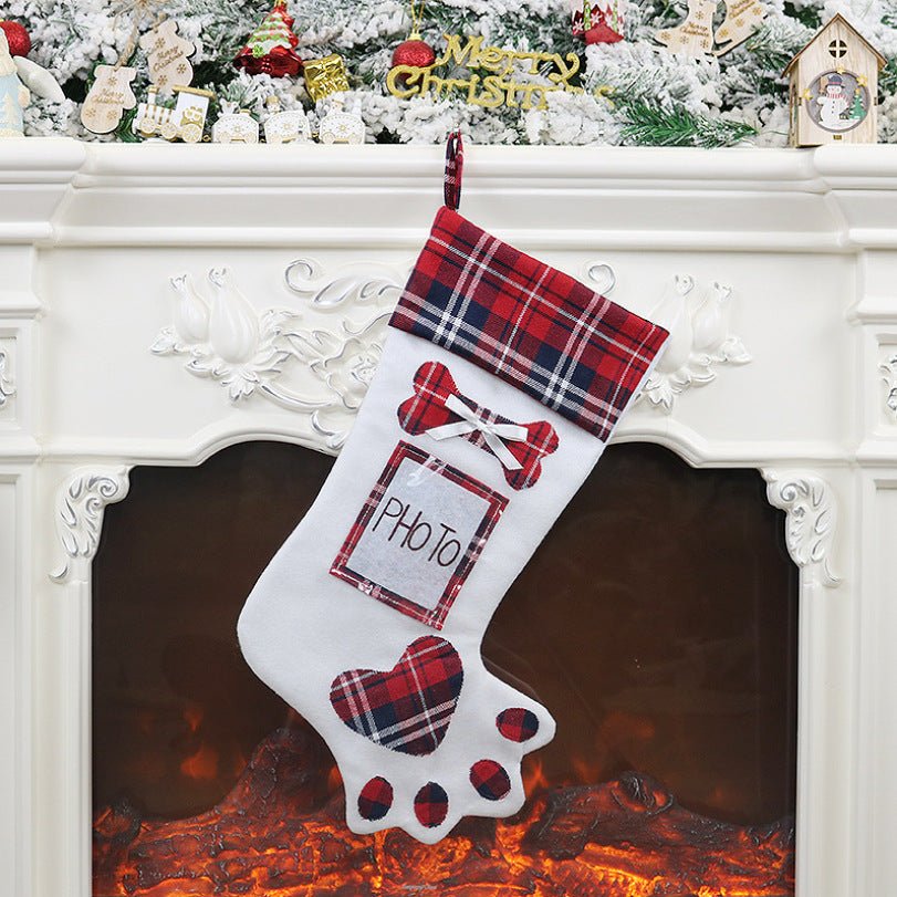 Dog Paw Christmas Stocking Gift Bag Decor - product image 7
