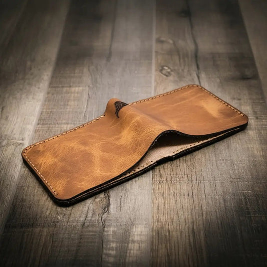Wander & Wake™ Big Bend Full-Grain Leather Bifold Wallet | Handmade in Texas - Wander & Wake