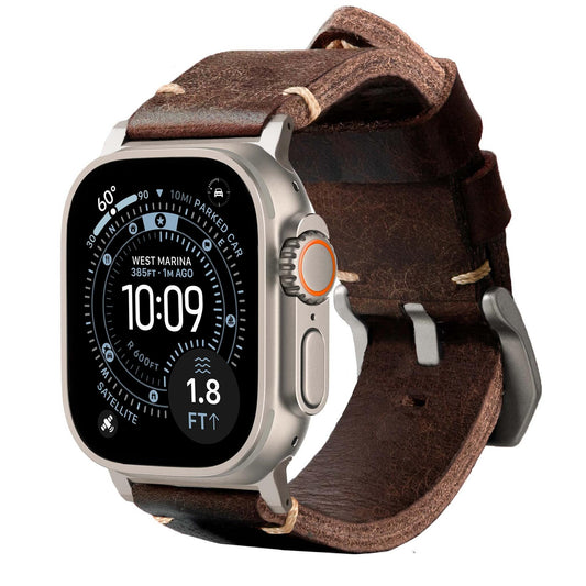 Wander & Wake™ Robust Leather Apple Watch Band | Premium Italian Leather Strap - Wander & Wake