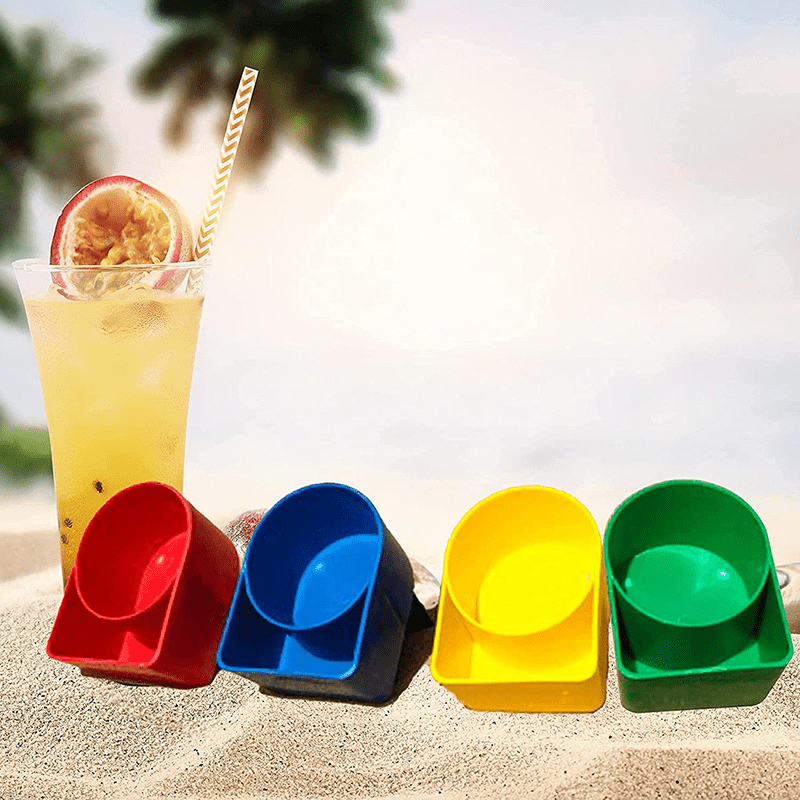 Wander & Wake™ Beach Beverage & Phone Holder | Sand Cup Holder & Organizer - Wander & Wake